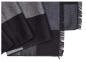 Preview: Scarf Shawl 100% Silk Flannel Patchwork Black Grey